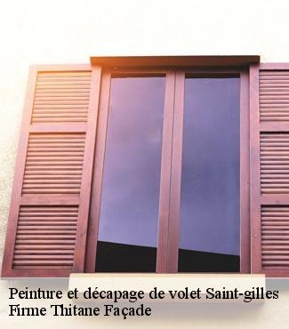 Peinture et décapage de volet